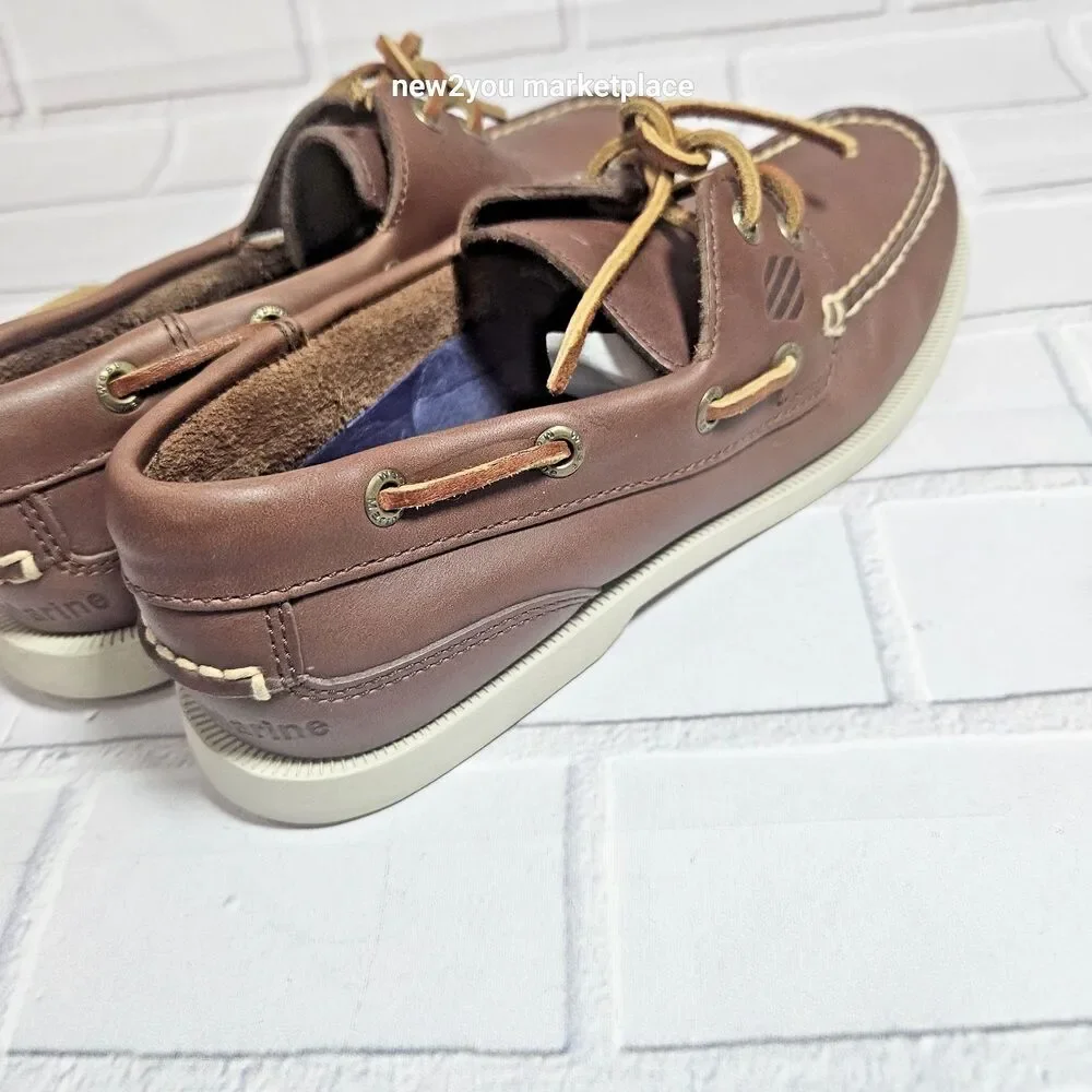 West Marine Boat Shoes Womens Size 7 Classic Mocs 1310 Loafers Brown Slip On